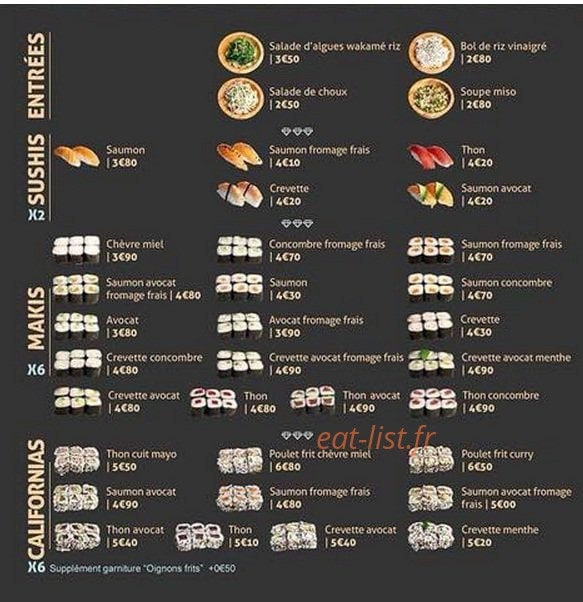 Sushi'C — carte page 2