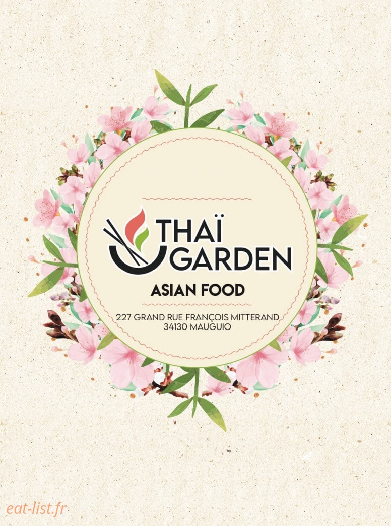Thaï Garden — carte page 1