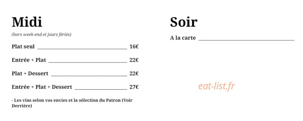 The Corner — carte page 1