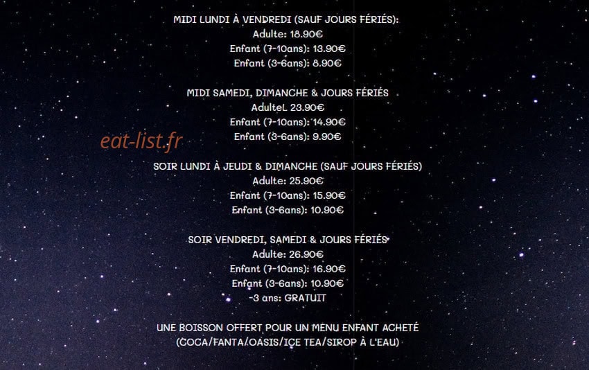 Top Grands Buffets — carte page 4