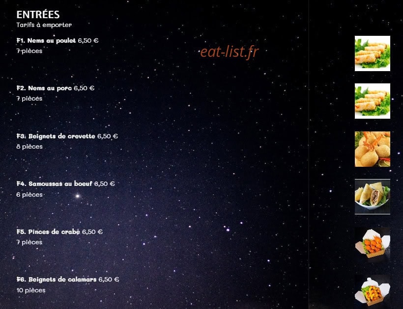 Top Grands Buffets — carte page 1