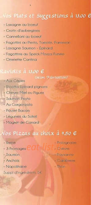La cantina — carte page 5