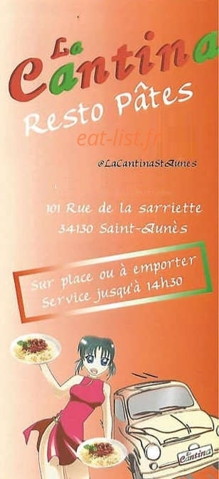 La cantina — carte page 1
