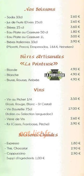 La cantina — carte page 2