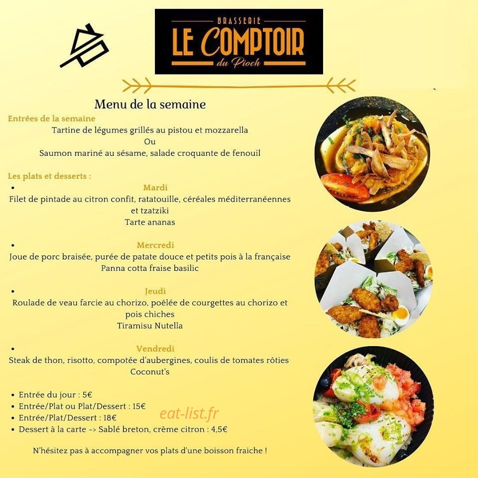 Le comptoir du pioch — carte page 1