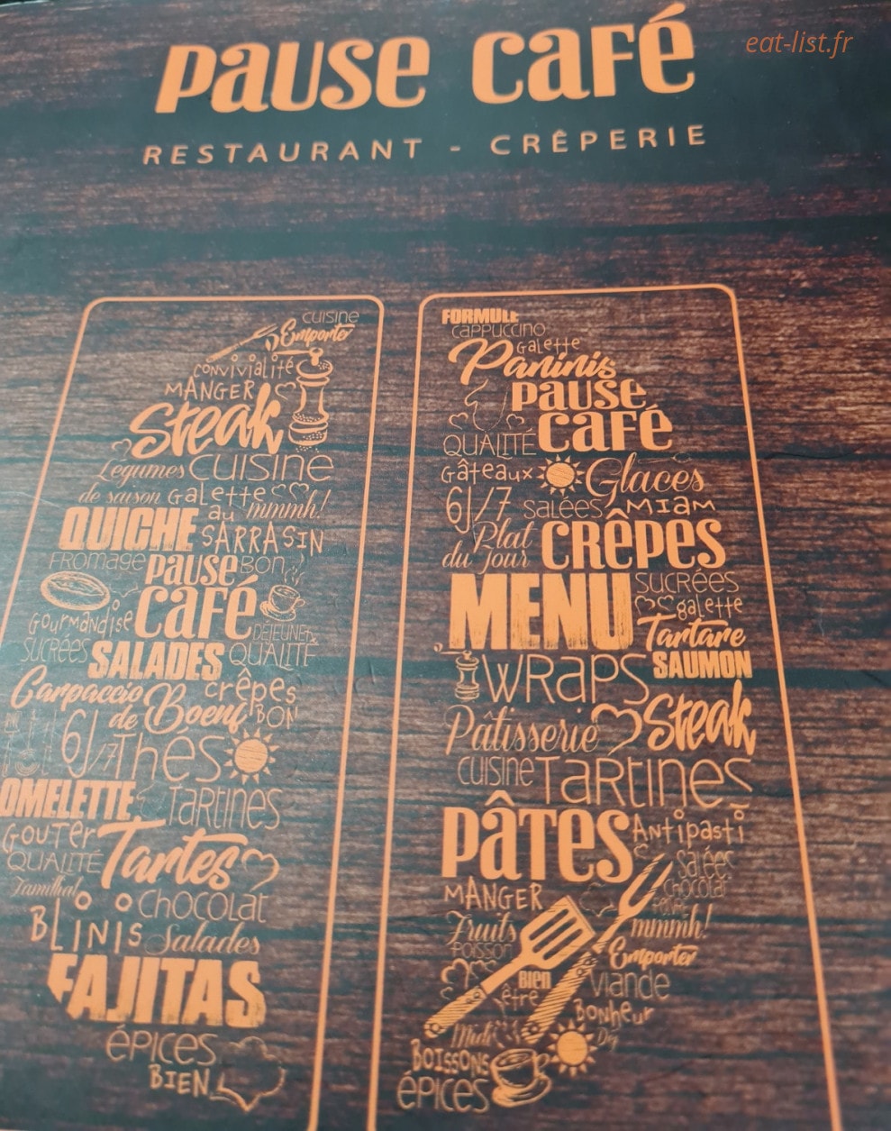 Pause Café — carte page 1