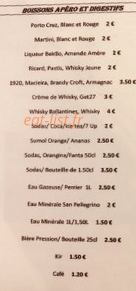 Servigrill — carte page 1