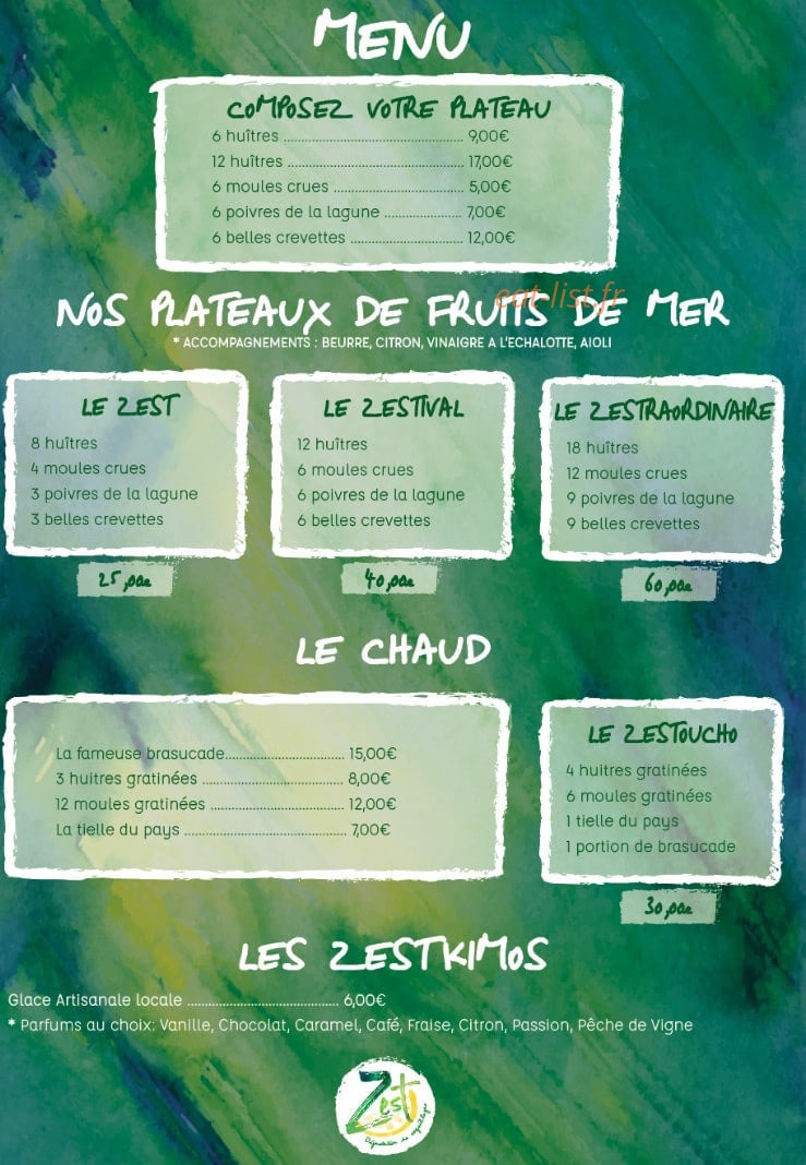 Zest — carte page 1