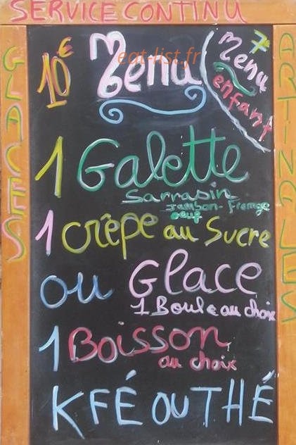 Au Délice De La Gourmandise — carte page 2