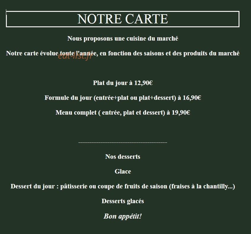 Café la fontaine — carte page 1