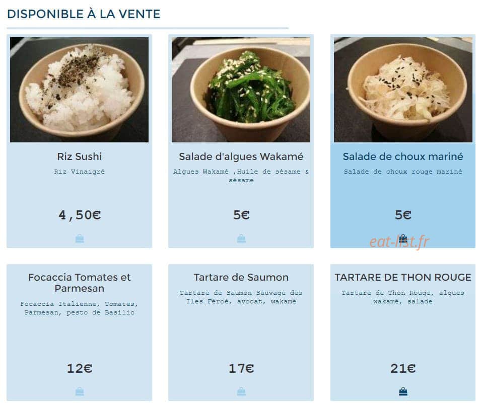 Le Bistrot del Mar — carte page 1