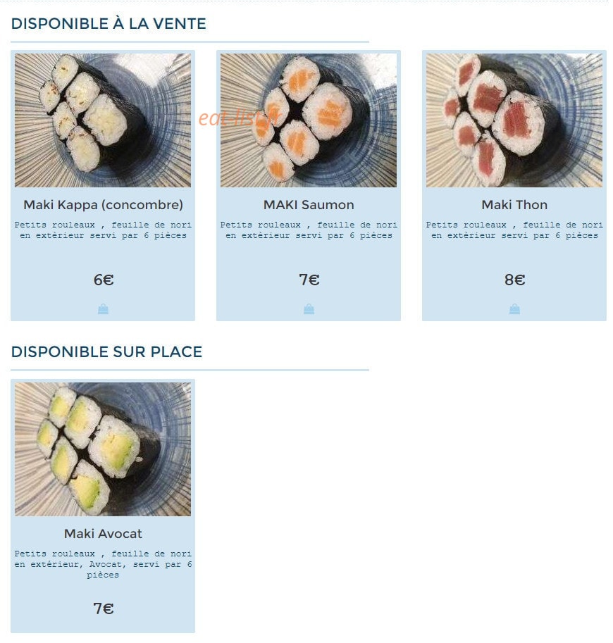 Le Bistrot del Mar — carte page 3