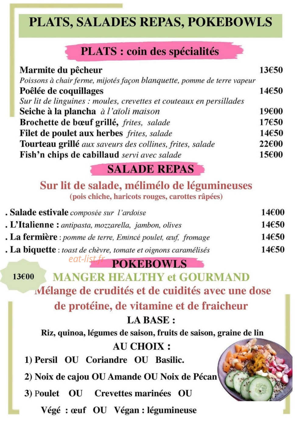 Olive & Framboise — carte page 1
