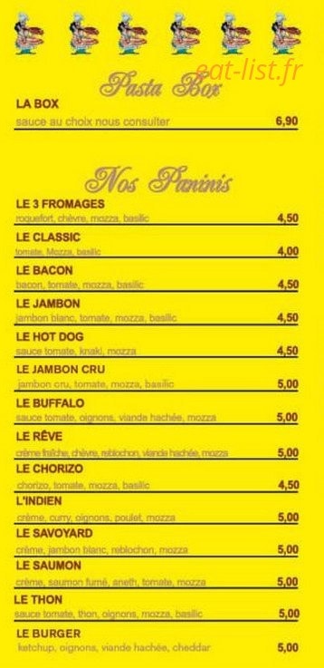 Pizzeria Du Printemps — carte page 5