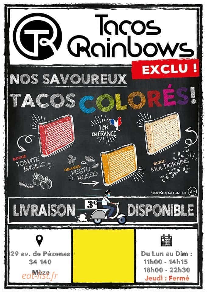 Tacos Rainbows — carte page 1