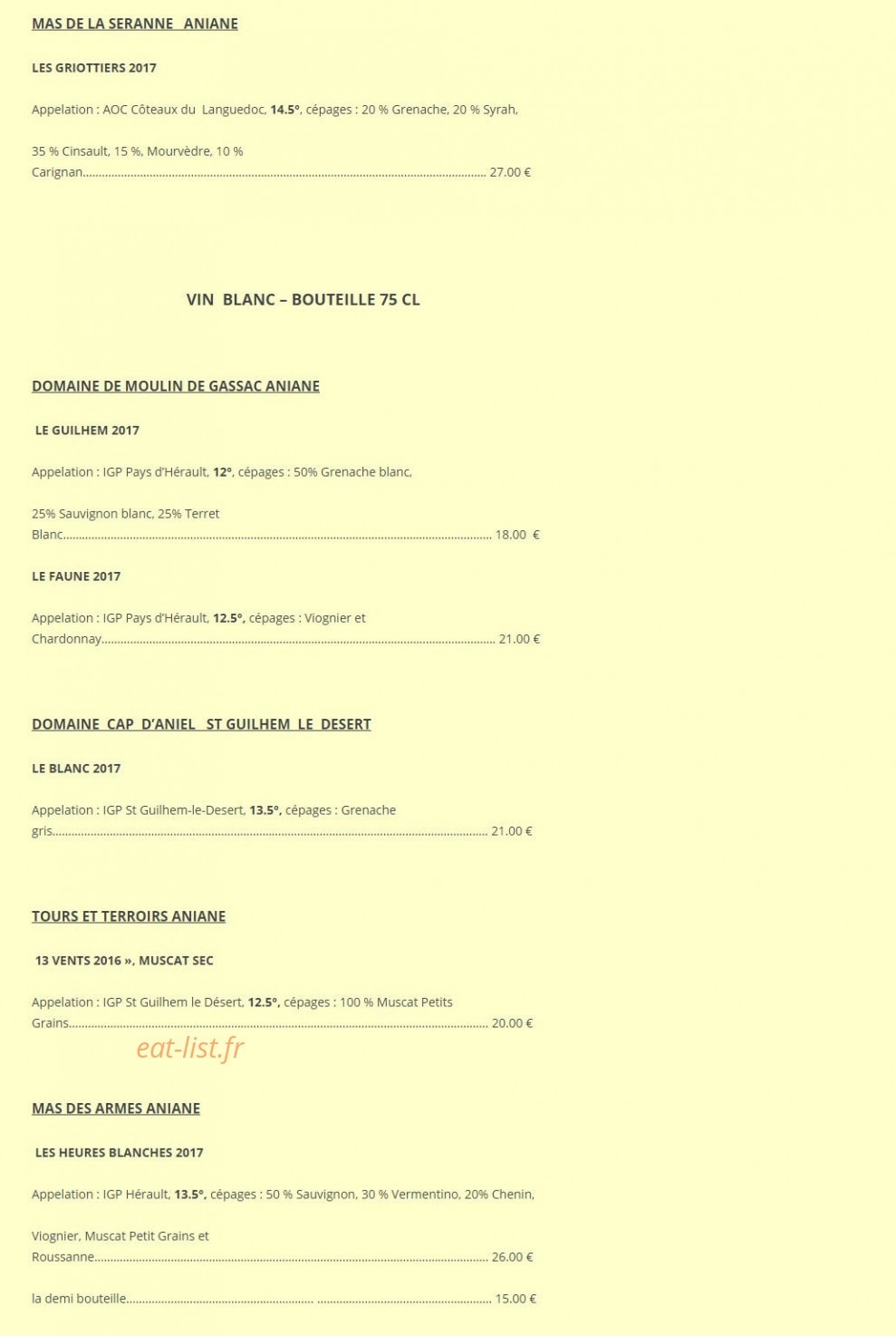 La Famourette — carte page 6
