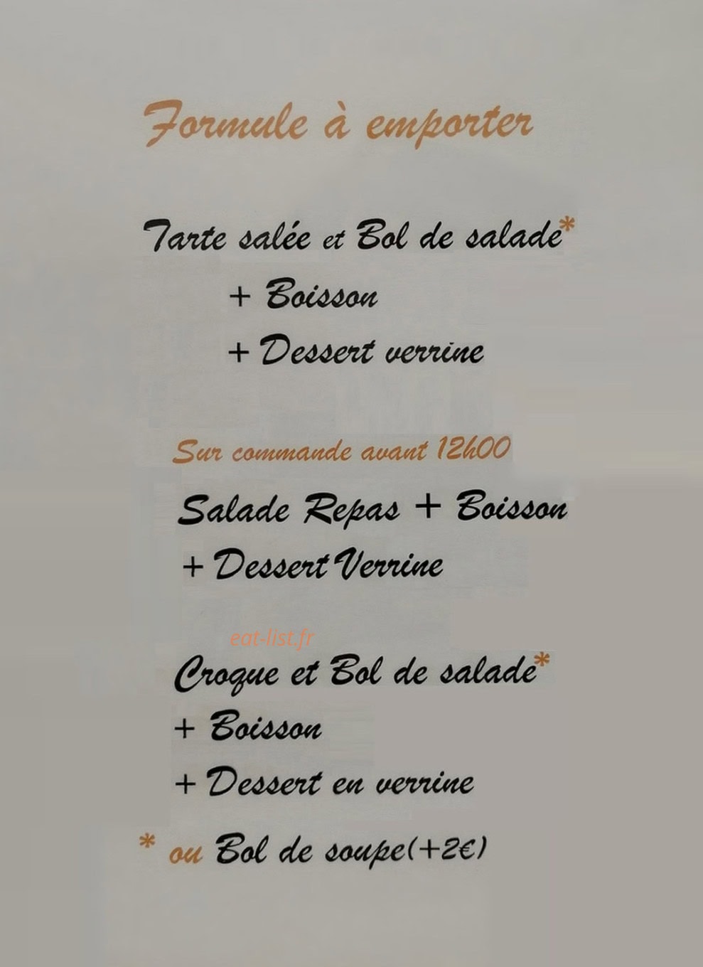 Le P'tea Coffee — carte page 1