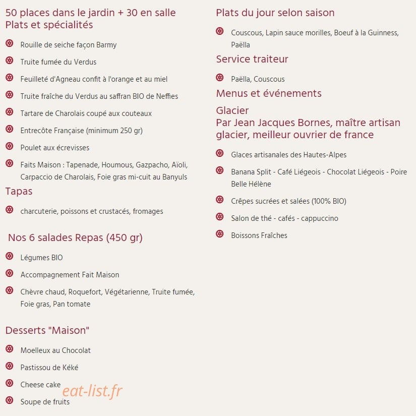 Chez Barmy — carte page 1