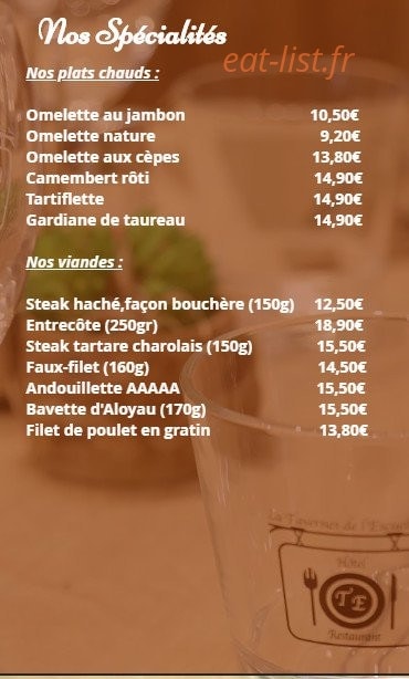 La Taverne de L'Escuelle — carte page 2