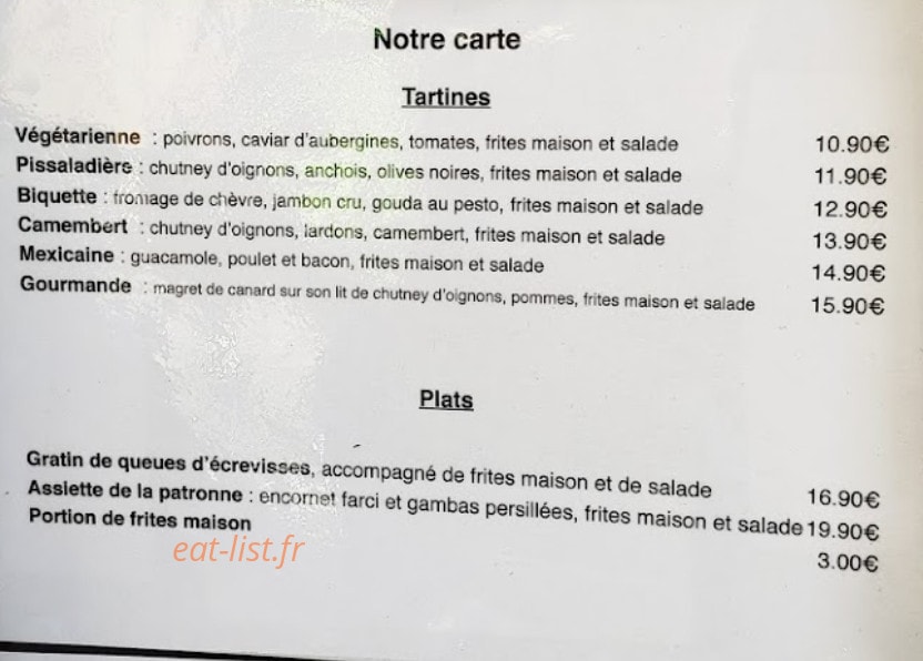 Le Bon Moment — carte page 2