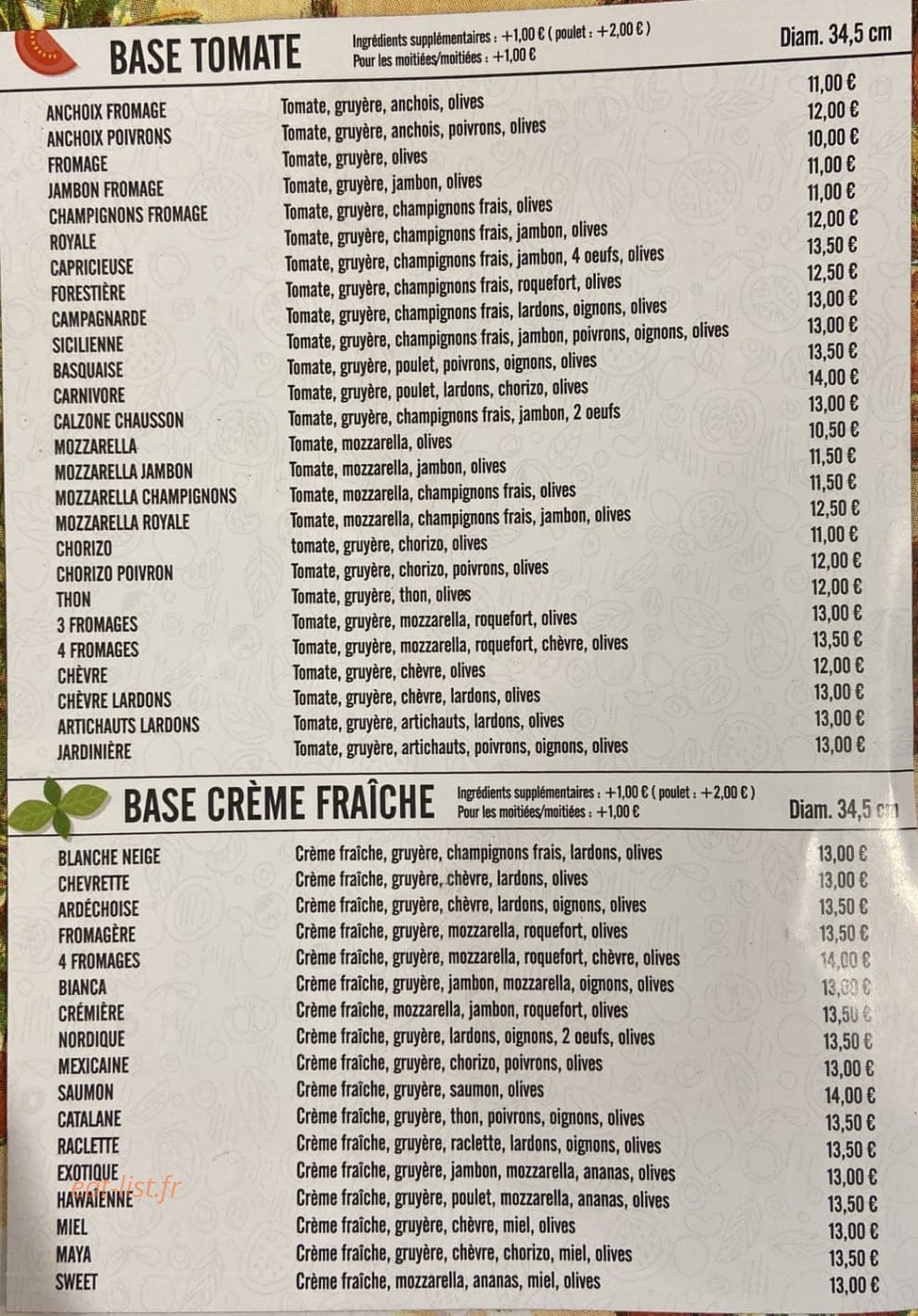 Da Morano — carte page 1