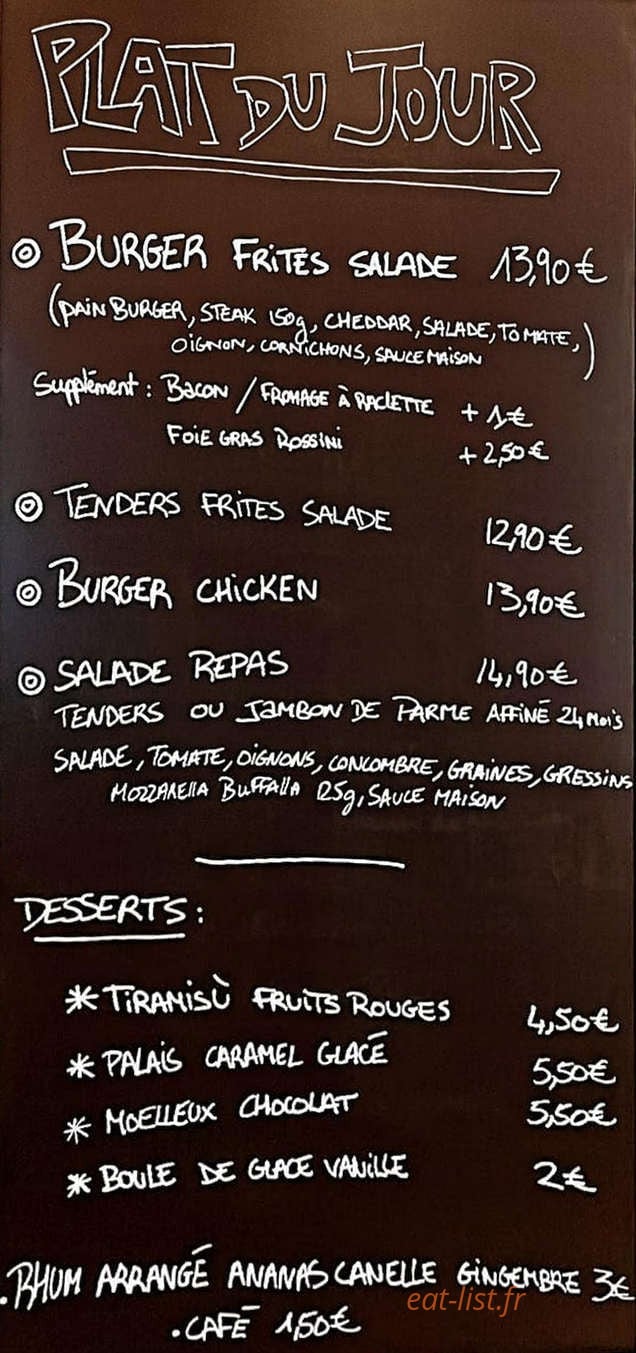 Melia Café — carte page 1