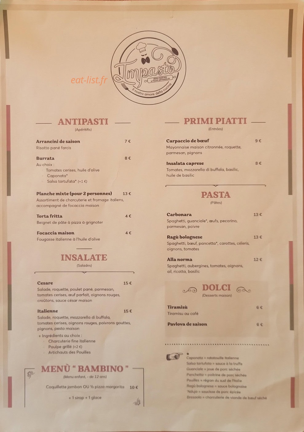 Impasto — carte page 2