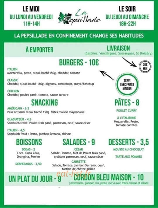 La pepsillade — carte page 1