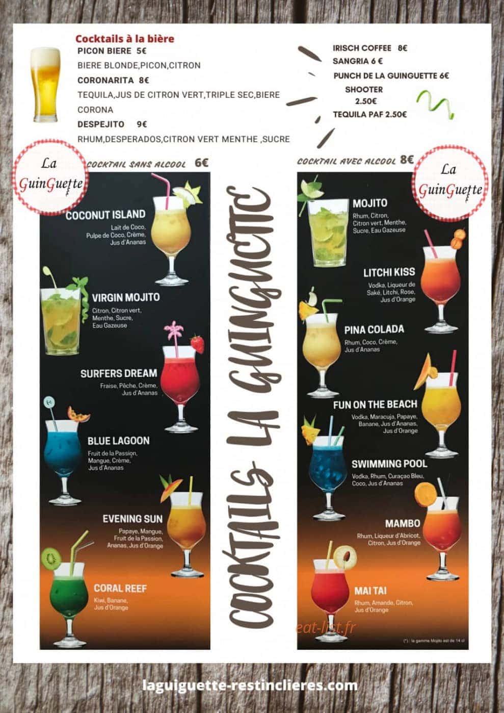 La guinguette — carte page 3