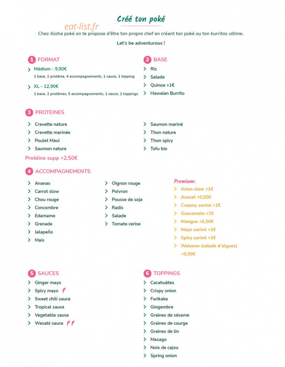 Aloha Poké — carte page 3