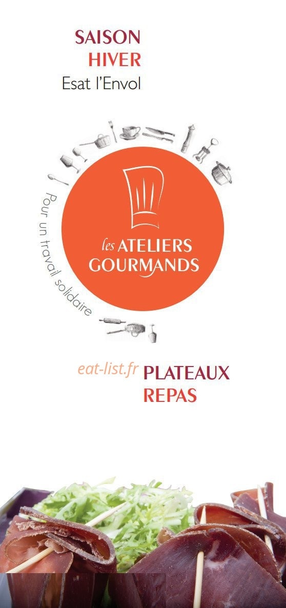 Ateliers Gourmands — carte page 1