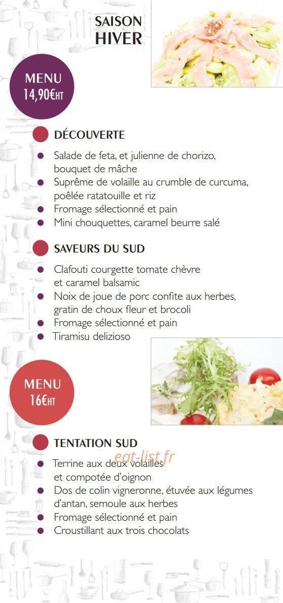 Ateliers Gourmands — carte page 2
