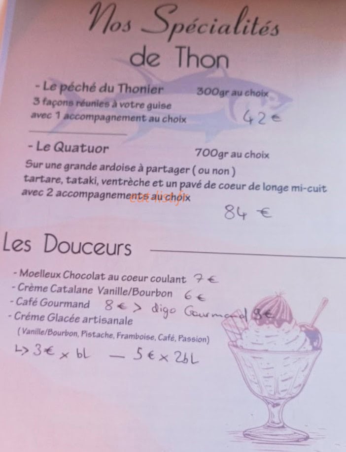 Au Bar à Thon — carte page 2