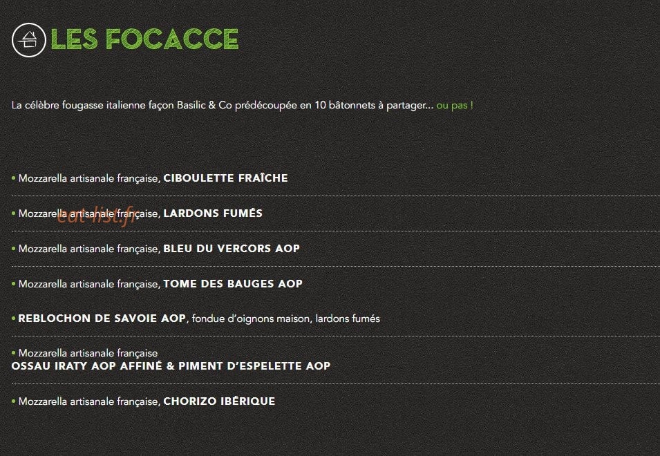 Basilic et Co — carte page 2