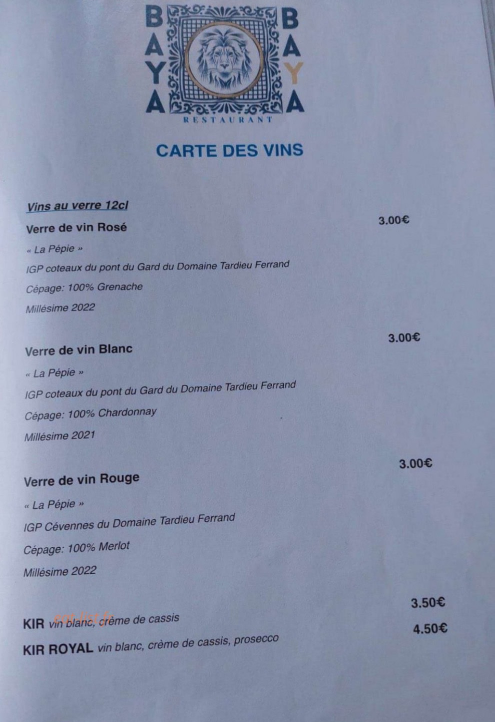 Baya — carte page 4