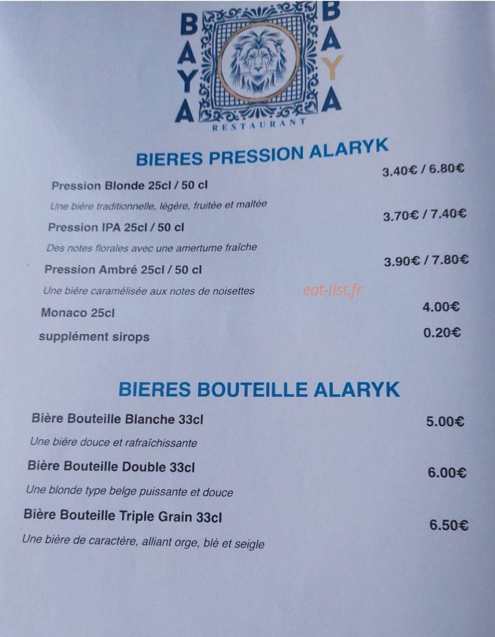 Baya — carte page 3