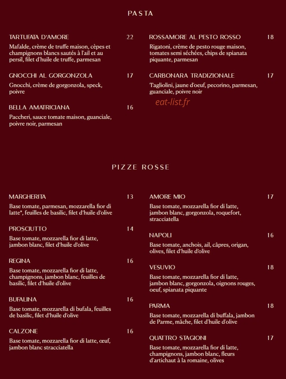 Bellamore — carte page 2