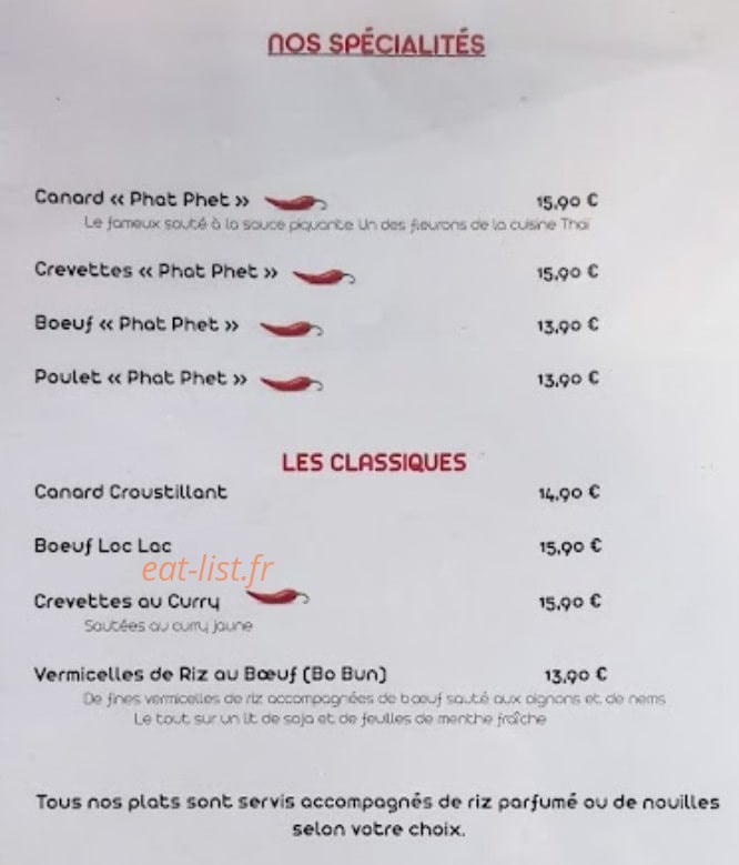 Box Thaïme — carte page 2