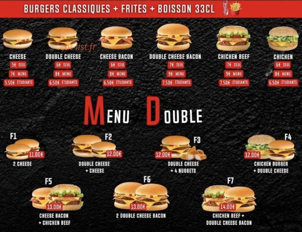 F7 Burgers & Tacos — carte page 2
