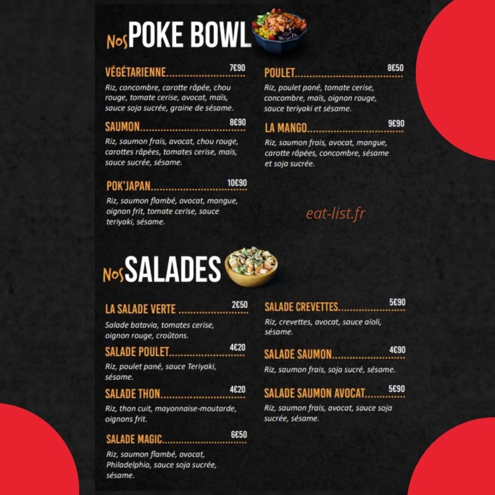 Japan Burger — carte page 5