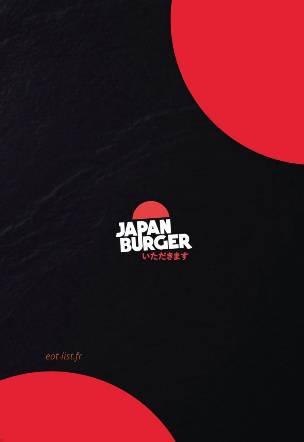 Japan Burger — carte page 1