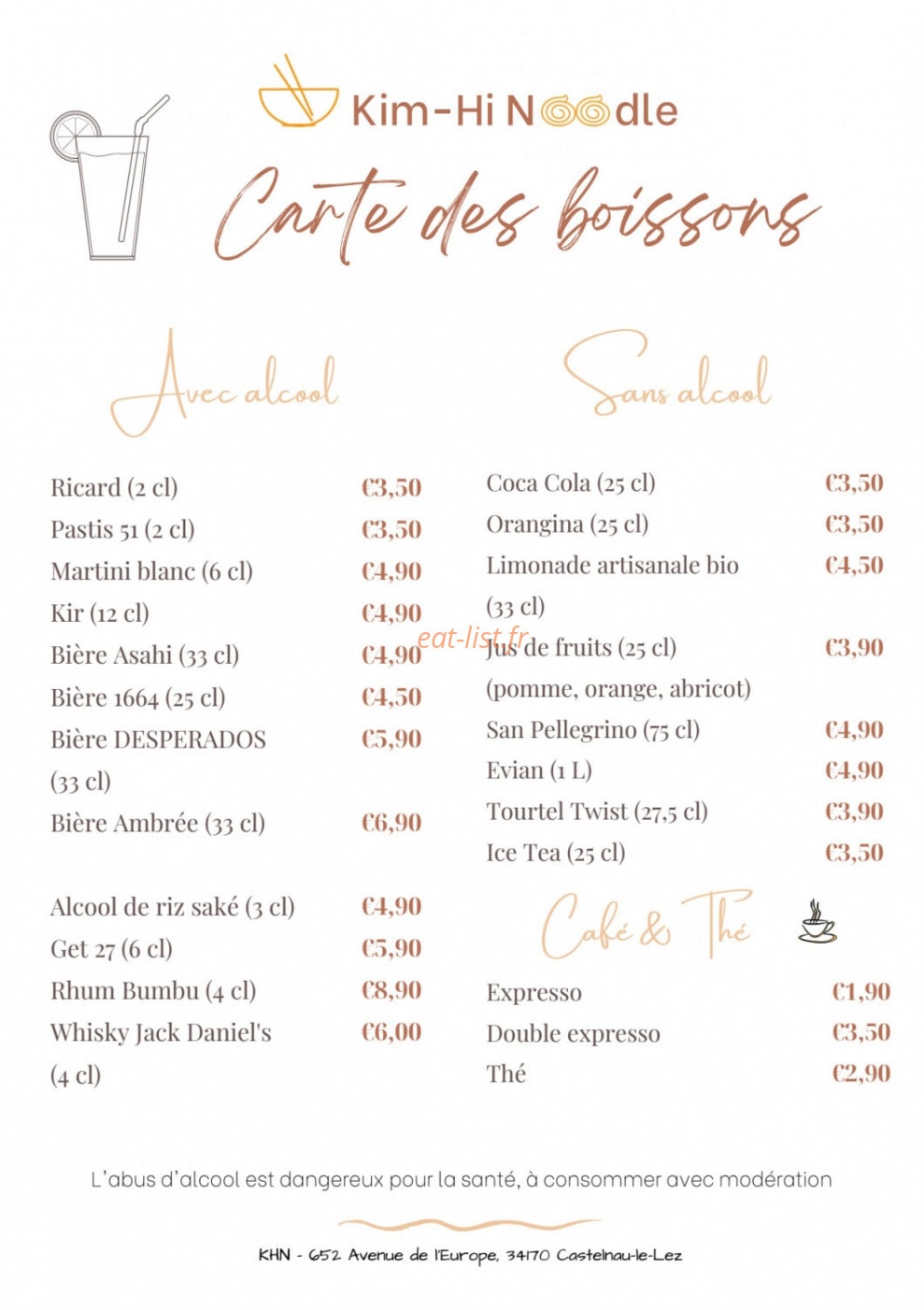 Kim Hi Noodle — carte page 7