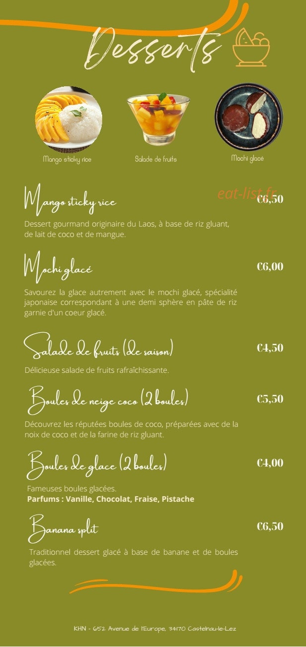 Kim Hi Noodle — carte page 6