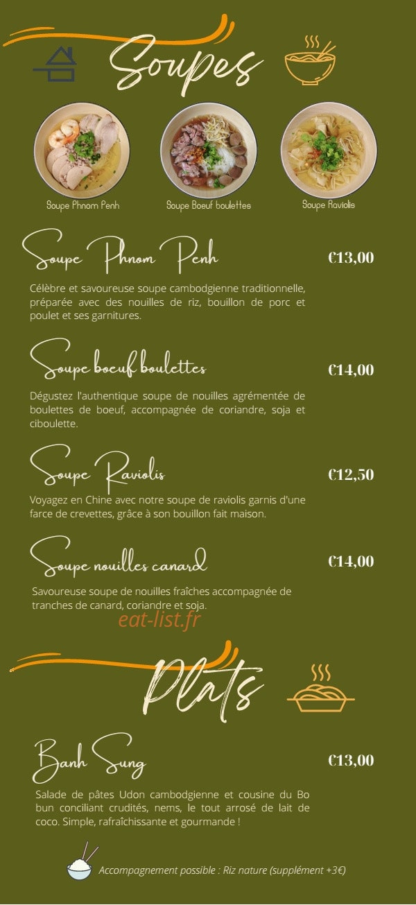 Kim Hi Noodle — carte page 3
