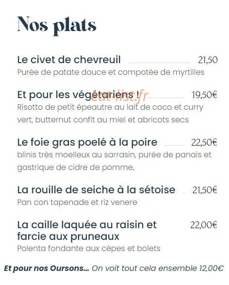 L'Ours Qui Boude — carte page 2
