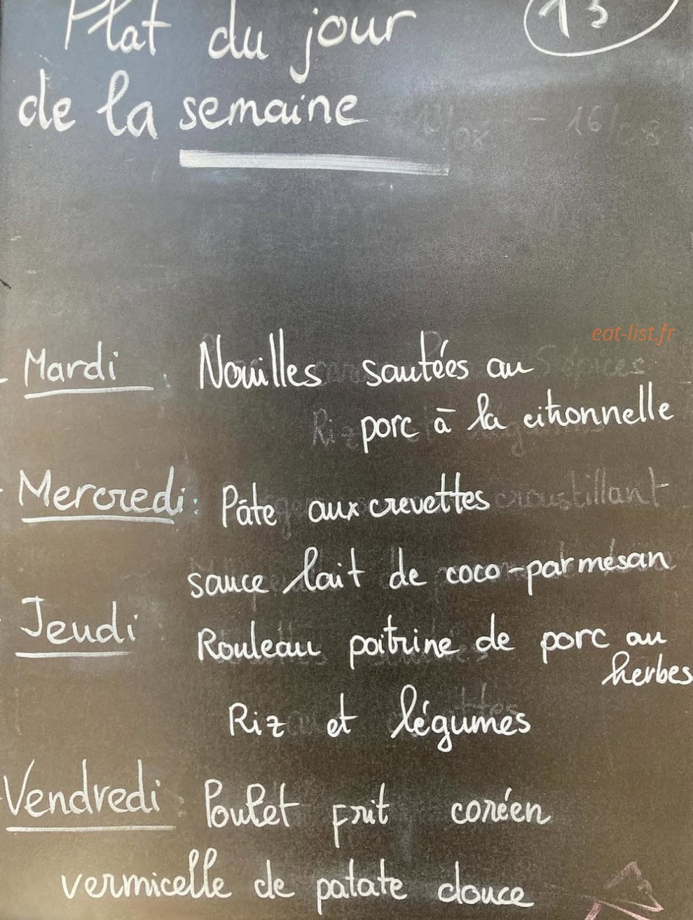 La cantine de Hoa — carte page 1