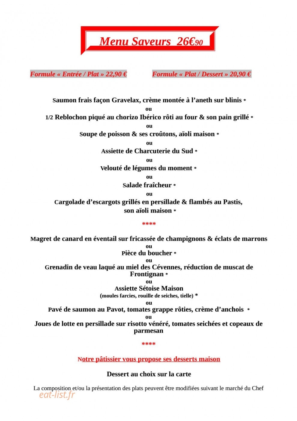 Le Clos de l'Aube Rouge — carte page 1