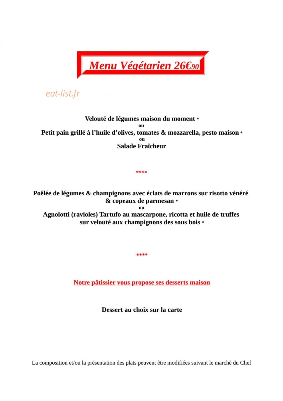 Le Clos de l'Aube Rouge — carte page 2