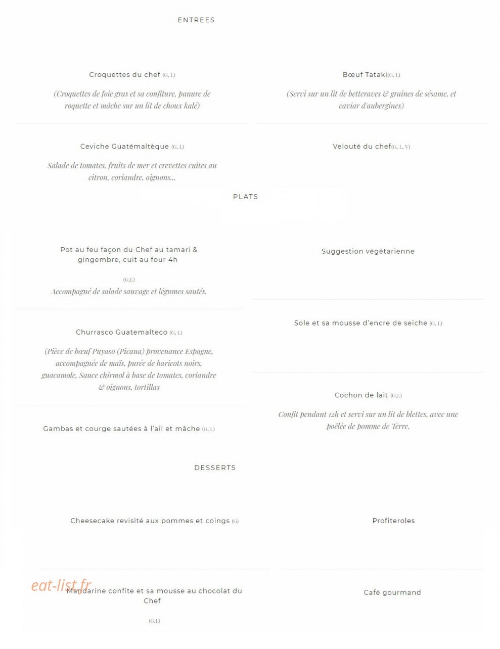 Rêve Du Chef — carte page 1