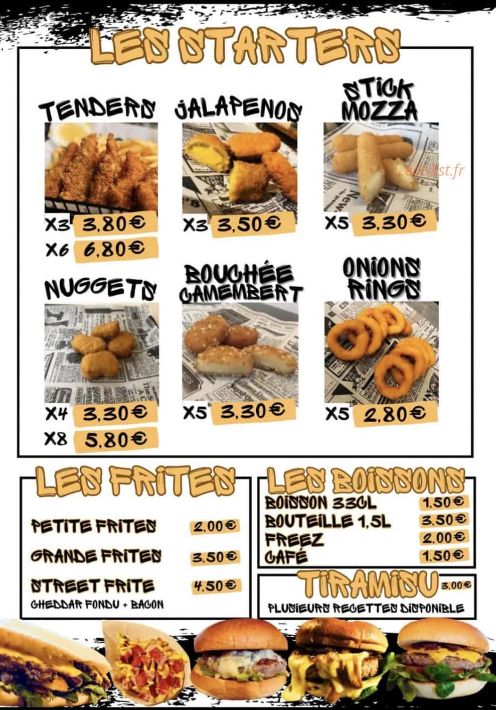 99 Street Food — carte page 1